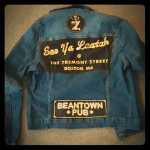 Jean jacket Beantown pub Boston